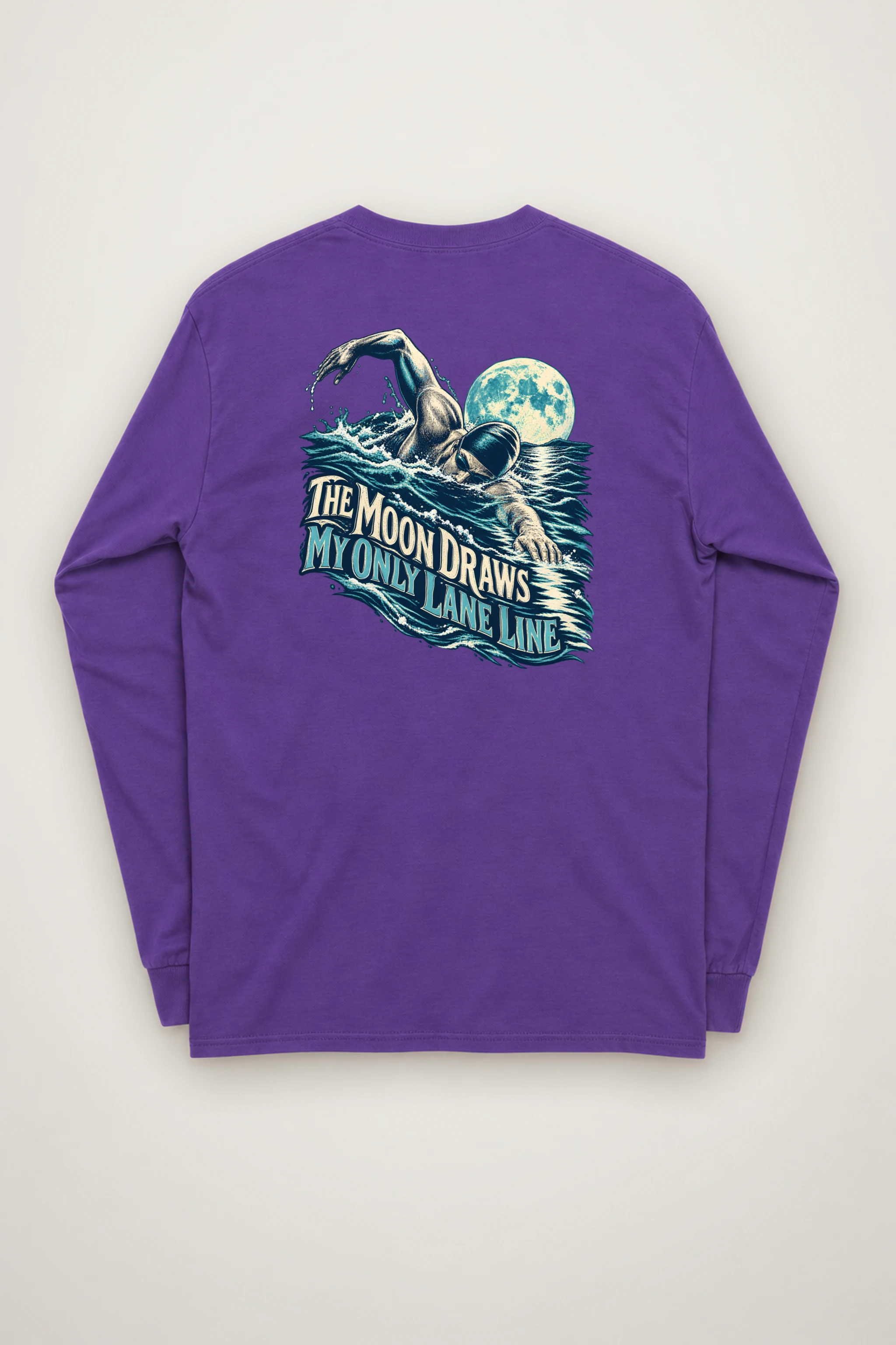 "The Moon Draws My Only Lane Line" Unisex Longsleeve T-shirt