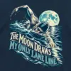 "The Moon Draws My Only Lane Line" Unisex Longsleeve T-shirt