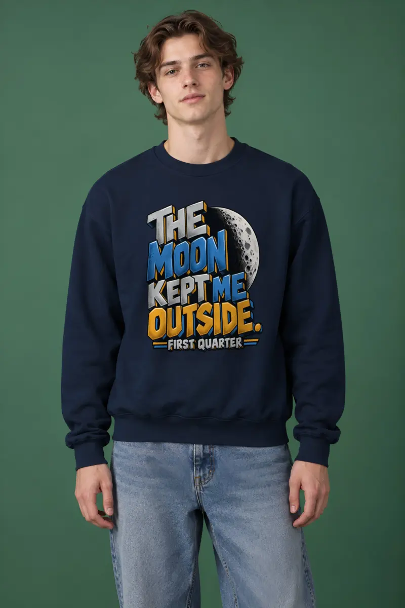 “The Moon Kept Me Outside” Heavy Blend Unisex Crewneck Sweatshirt