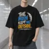 "The Moon Kept Me Outside" Men's Oversized Heavyweight Crewneck T-Shirt