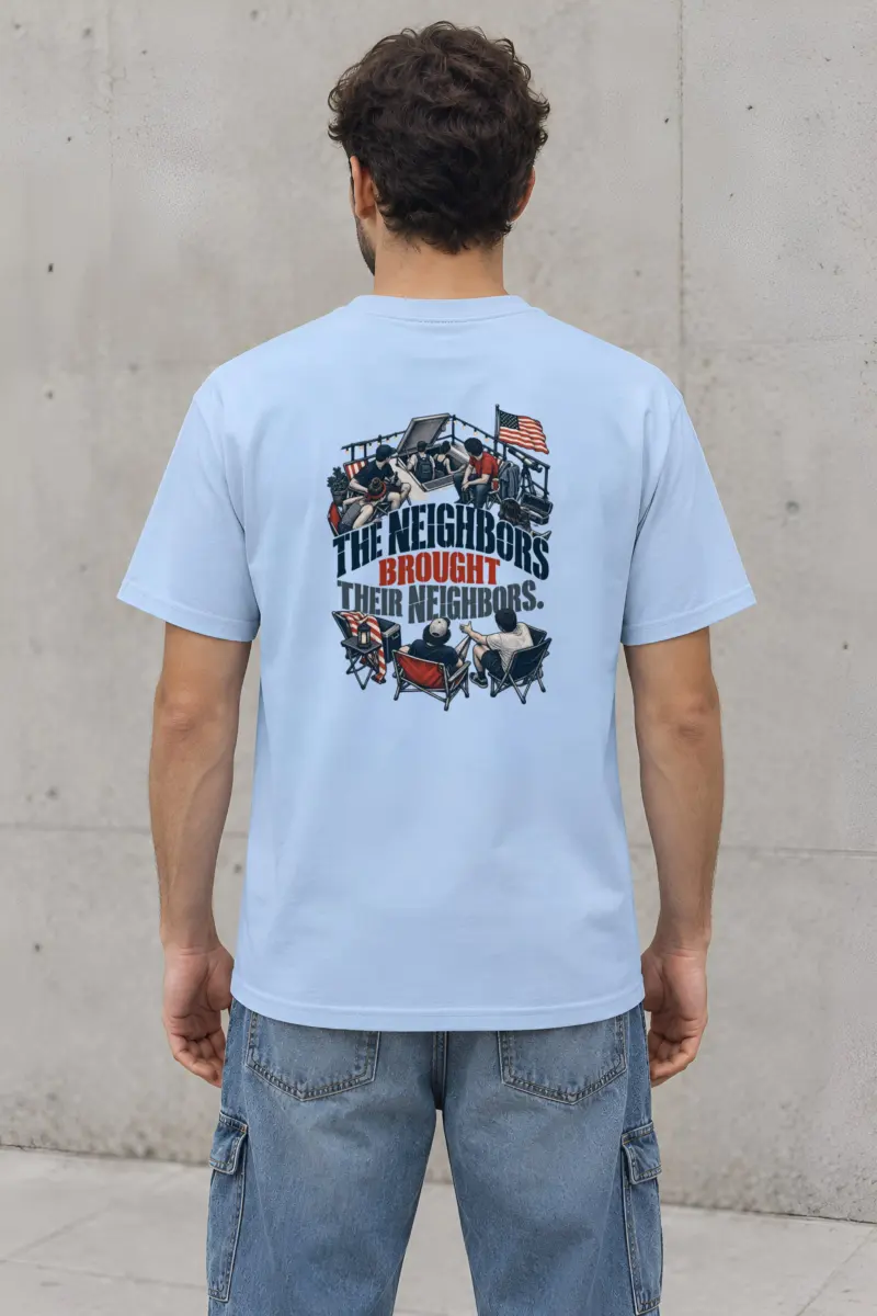 “The Neighbors Brought Their Neighbors” Heavyweight Unisex Crewneck T-shirt