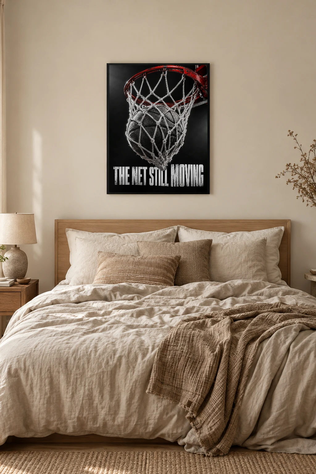"The Net Still Moving" Premium Wooden Framed Poster