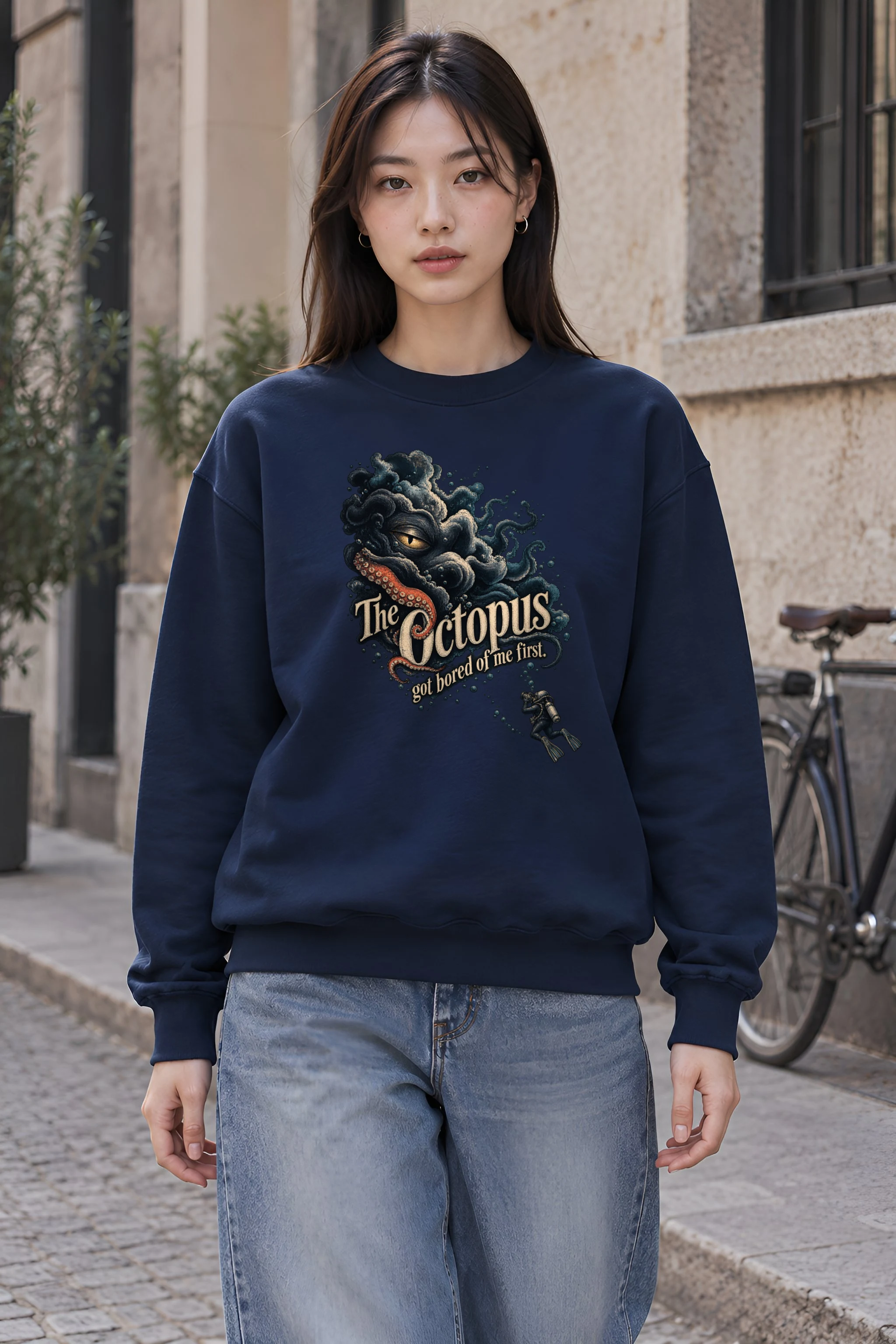 "The Octopus Got Bored" Unisex Crewneck Sweatshirt