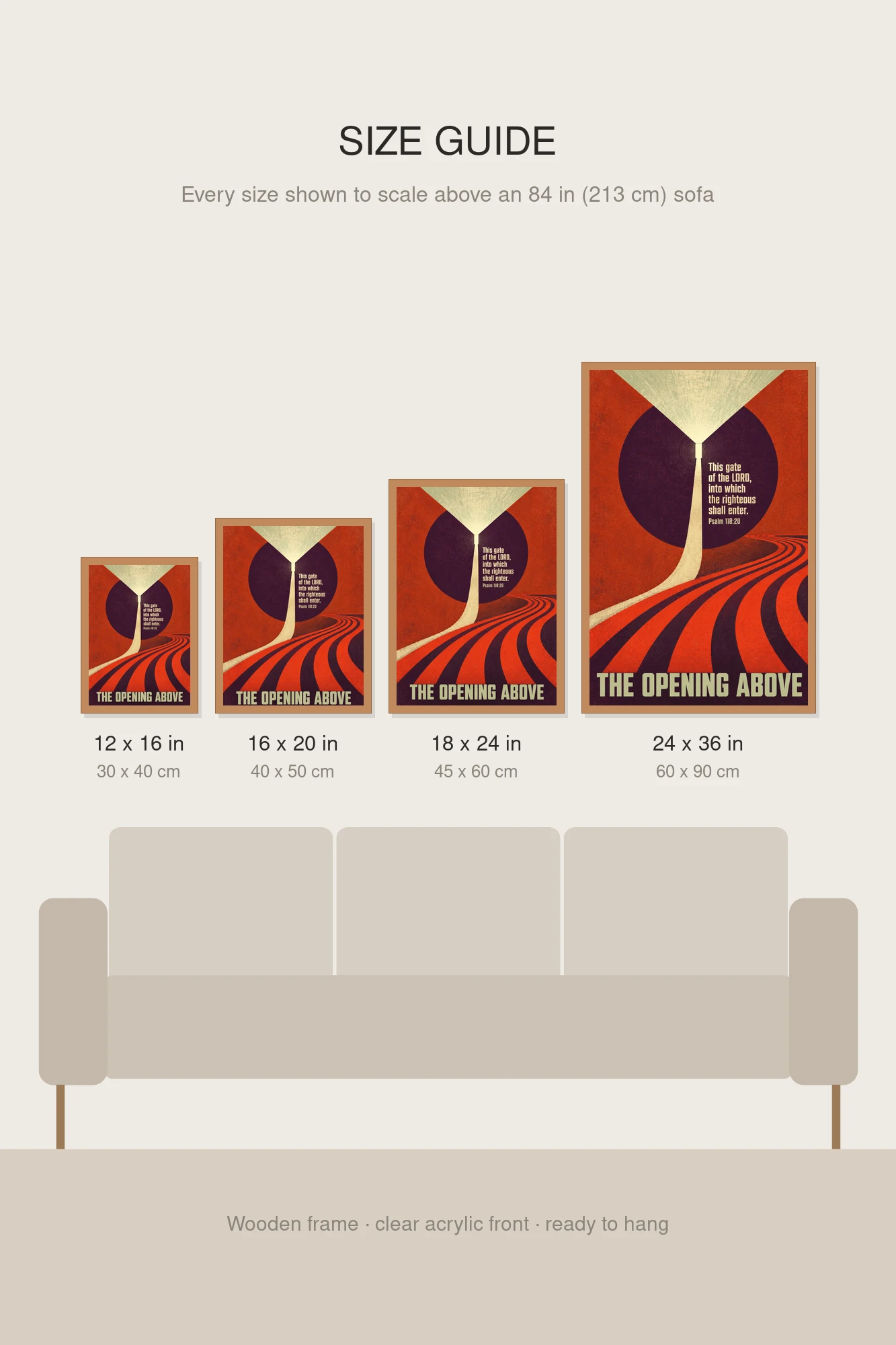 "The Opening Above" Premium Wooden Framed Poster