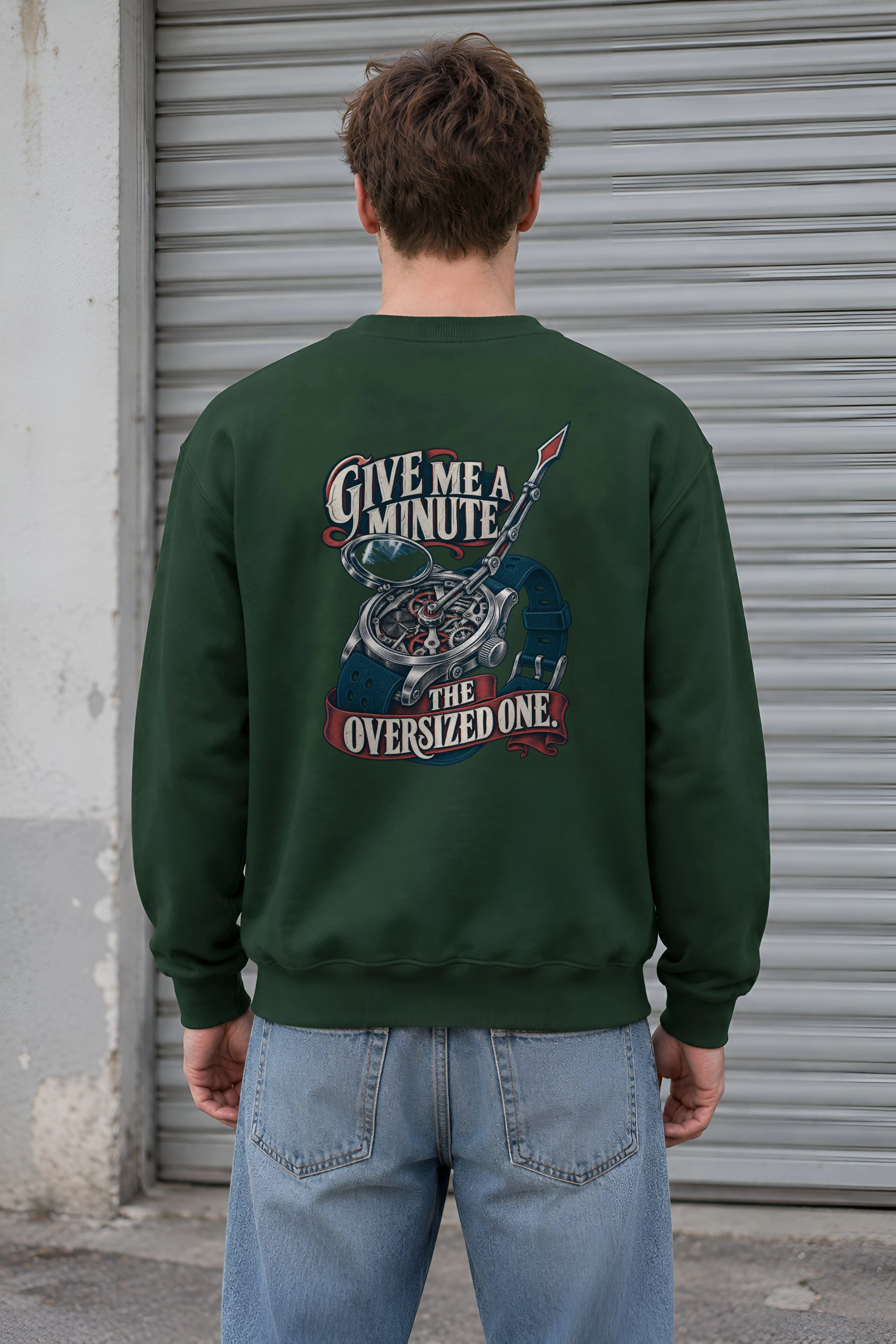 "The Oversized One Watch" Heavy Blend Unisex Crewneck Sweatshirt