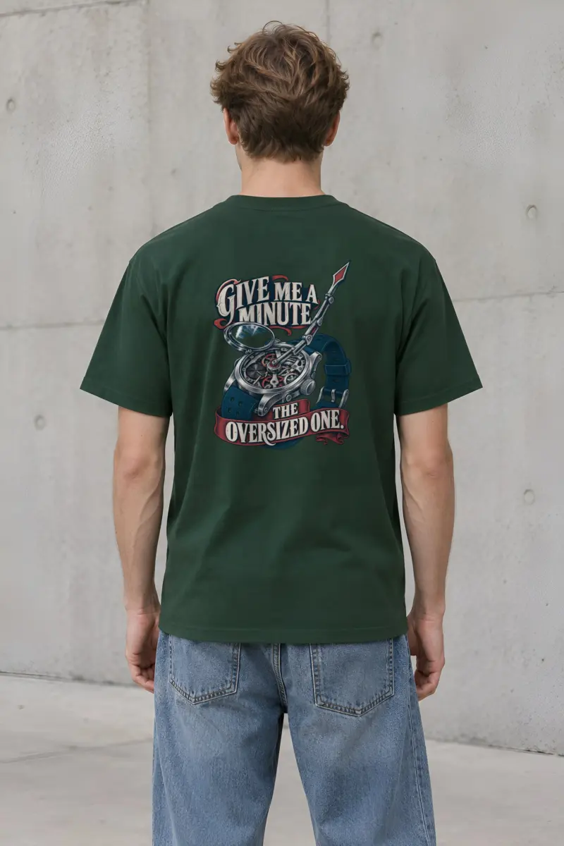 “The Oversized One Watch” Heavyweight Unisex Crewneck T-shirt