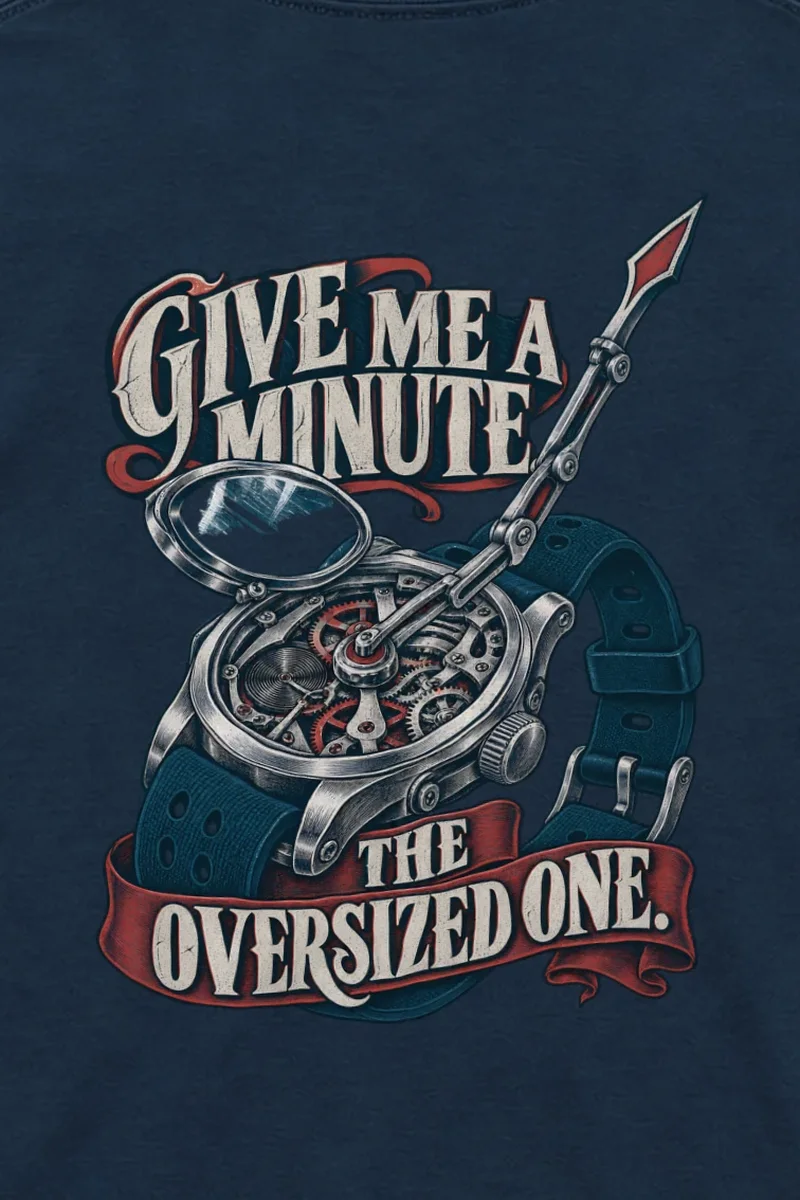 "The Oversized One Watch" Unisex Longsleeve T-shirt - the graphic up close