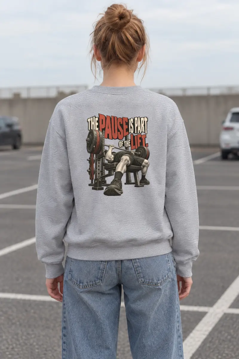 "The Pause Is Part of the Lift" Heavy Blend Unisex Crewneck Sweatshirt