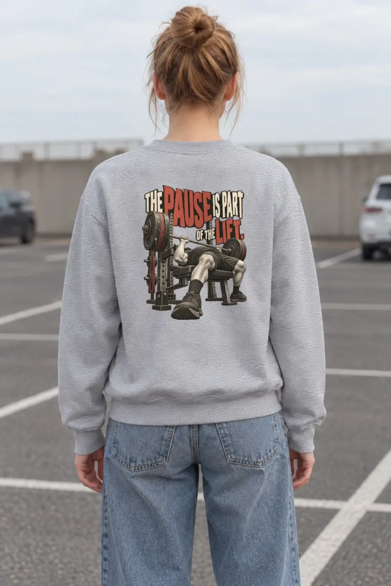 "The Pause Is Part of the Lift" Heavy Blend Unisex Crewneck Sweatshirt