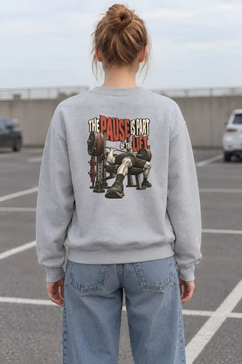 “The Pause Is Part of the Lift” Heavy Blend Unisex Crewneck Sweatshirt