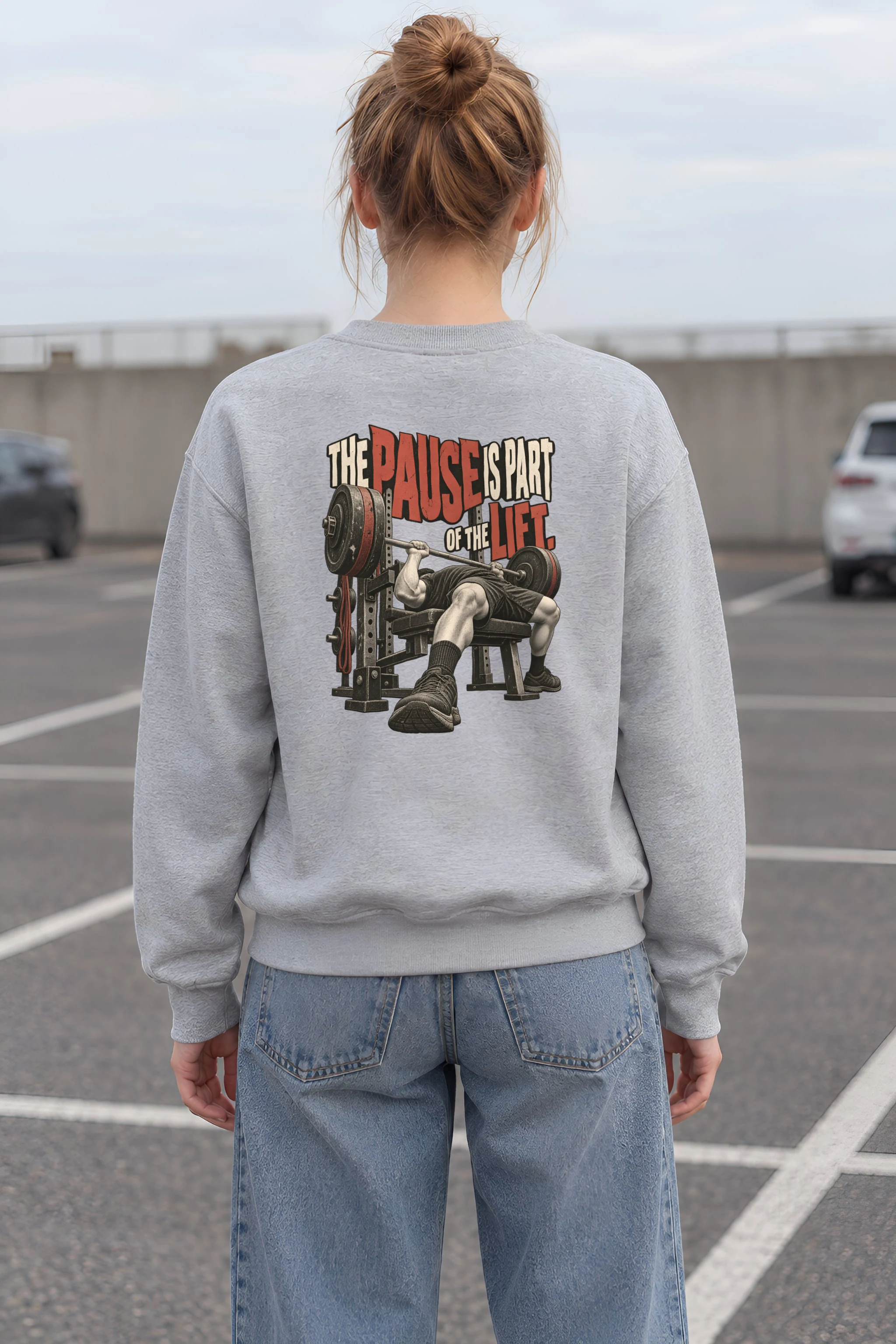 "The Pause Is Part of the Lift" Heavy Blend Unisex Crewneck Sweatshirt