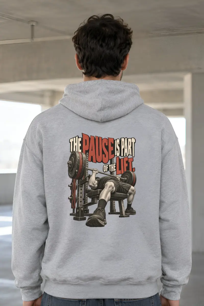 “The Pause Is Part of the Lift” Heavy Blend Unisex Pullover Hoodie