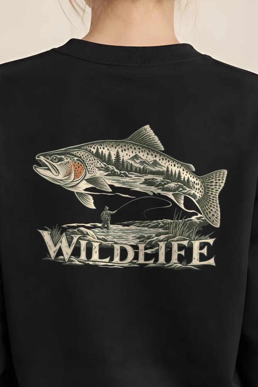 "The River Within" 1 Crewneck Sweatshirt - the graphic up close