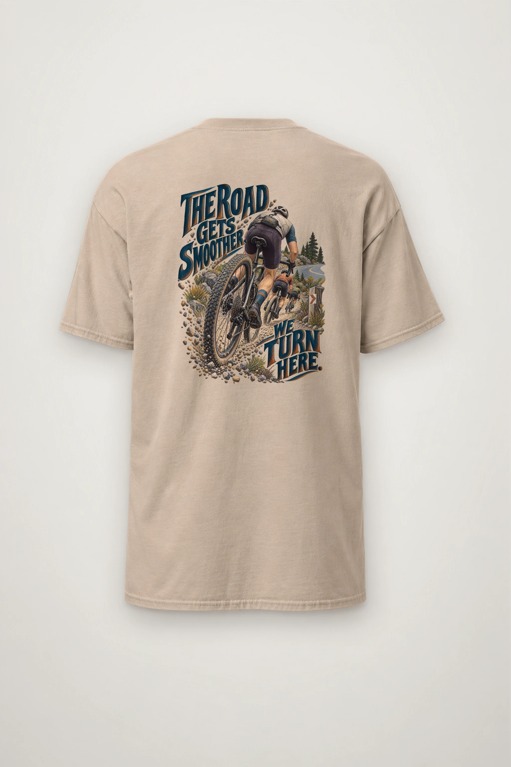 "The Road Gets Smoother" Heavyweight Unisex Crewneck T-shirt