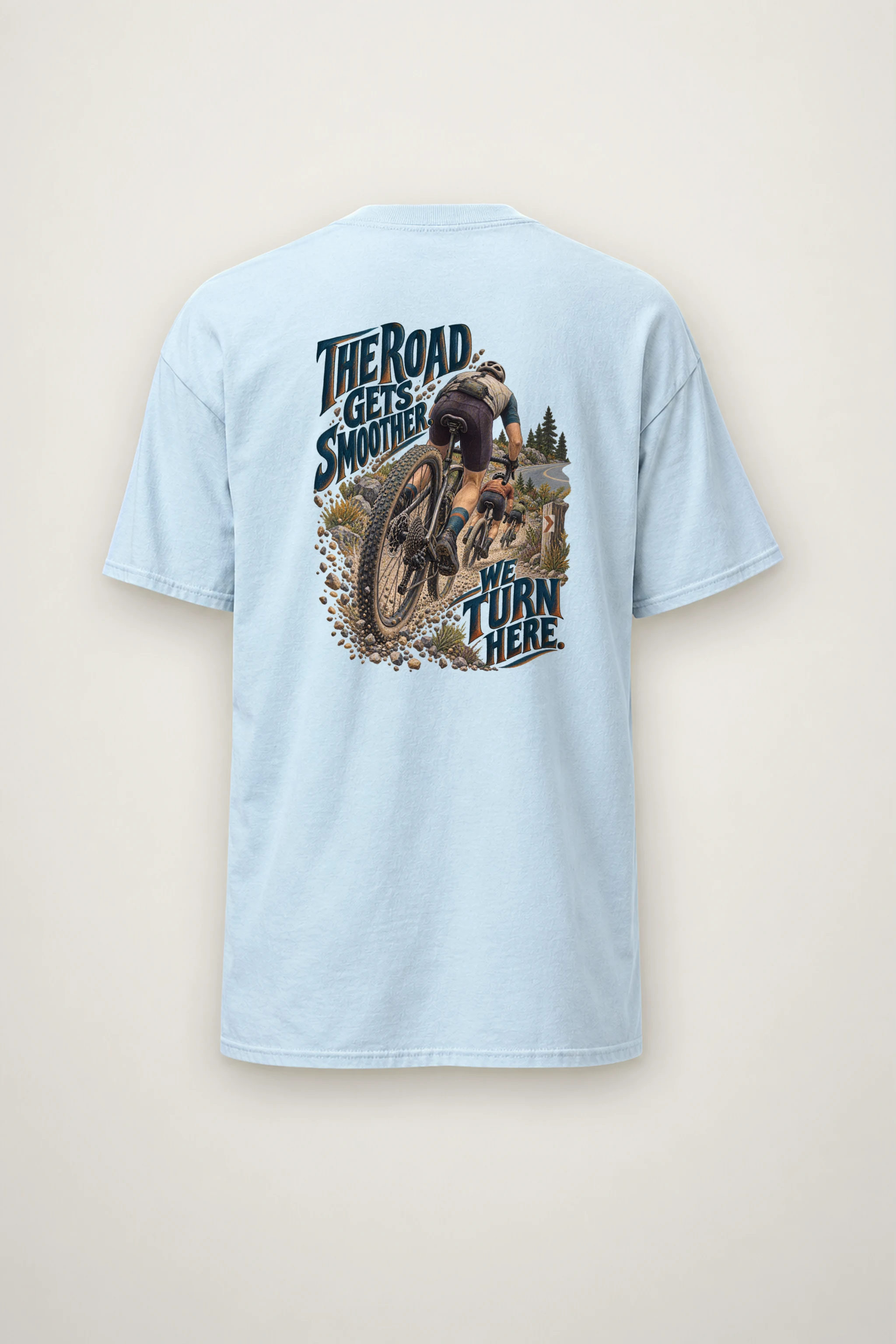 "The Road Gets Smoother" Heavyweight Unisex Crewneck T-shirt