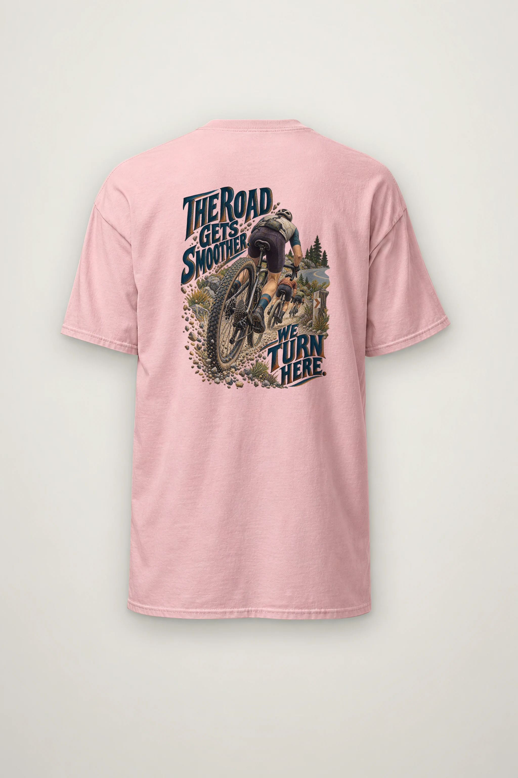 "The Road Gets Smoother" Heavyweight Unisex Crewneck T-shirt