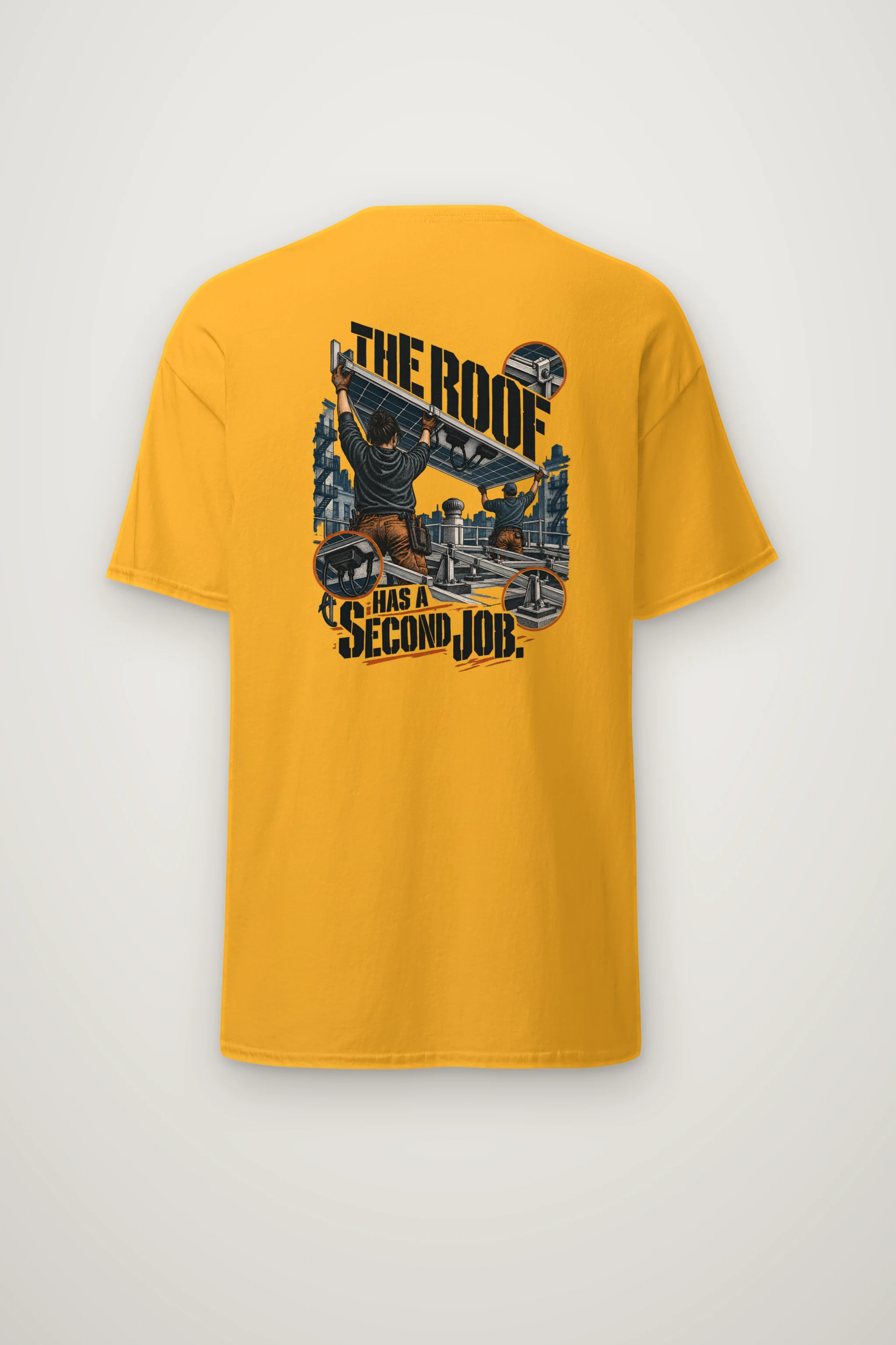 "The Roof Has a Second Job" Heavyweight Unisex Crewneck T-shirt