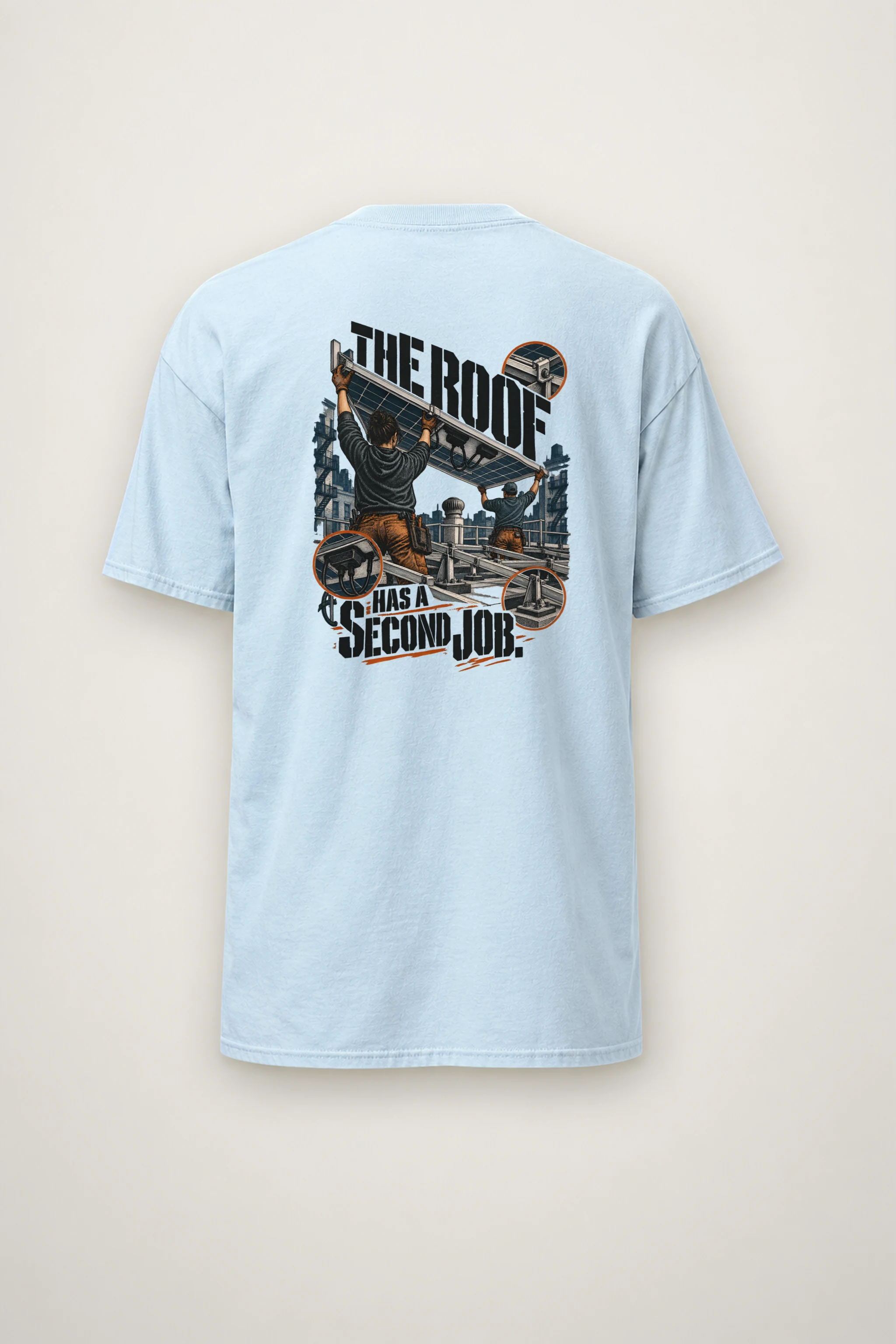 "The Roof Has a Second Job" Heavyweight Unisex Crewneck T-shirt
