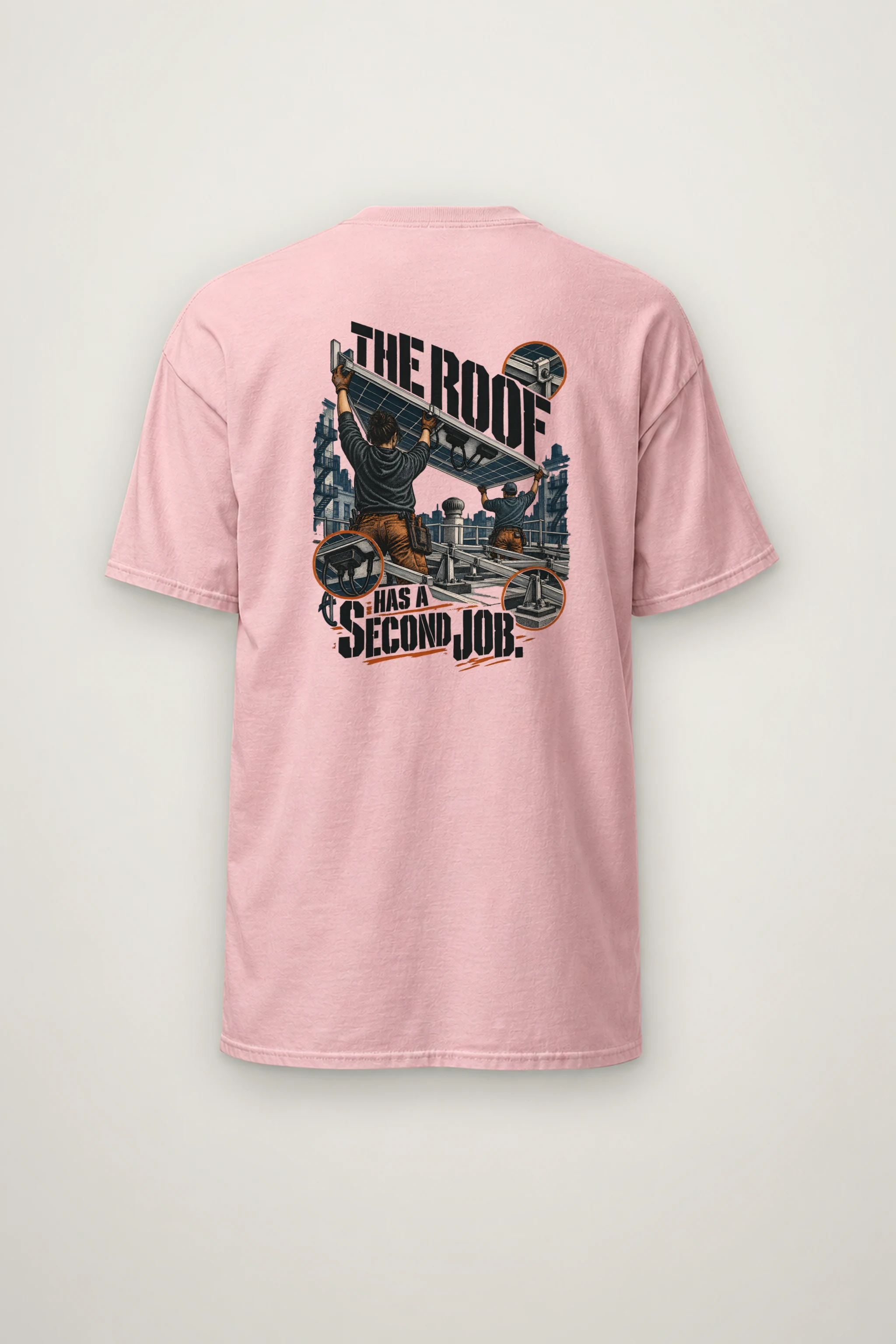 "The Roof Has a Second Job" Heavyweight Unisex Crewneck T-shirt