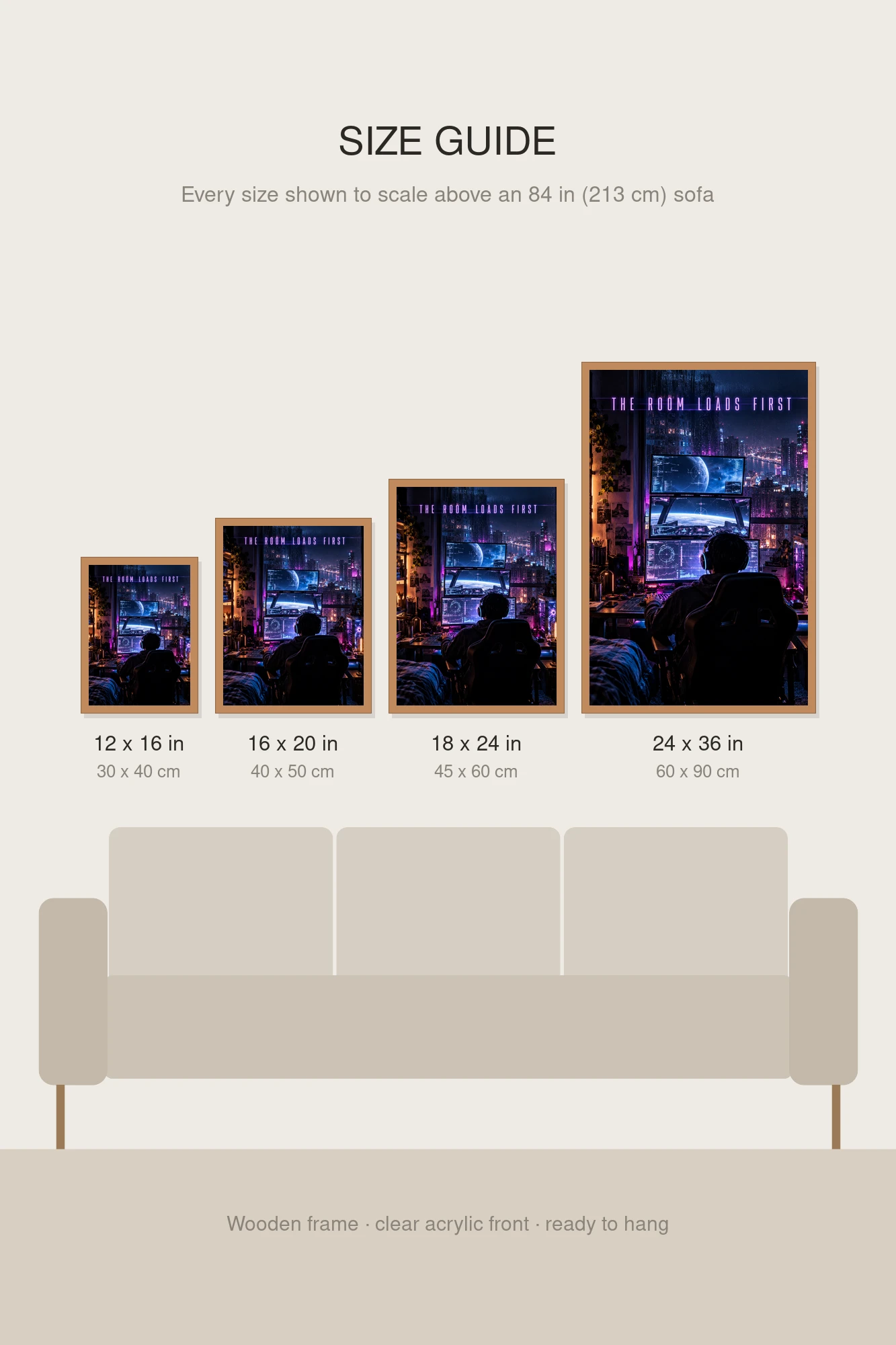 "The Room Loads First" Premium Wooden Framed Poster