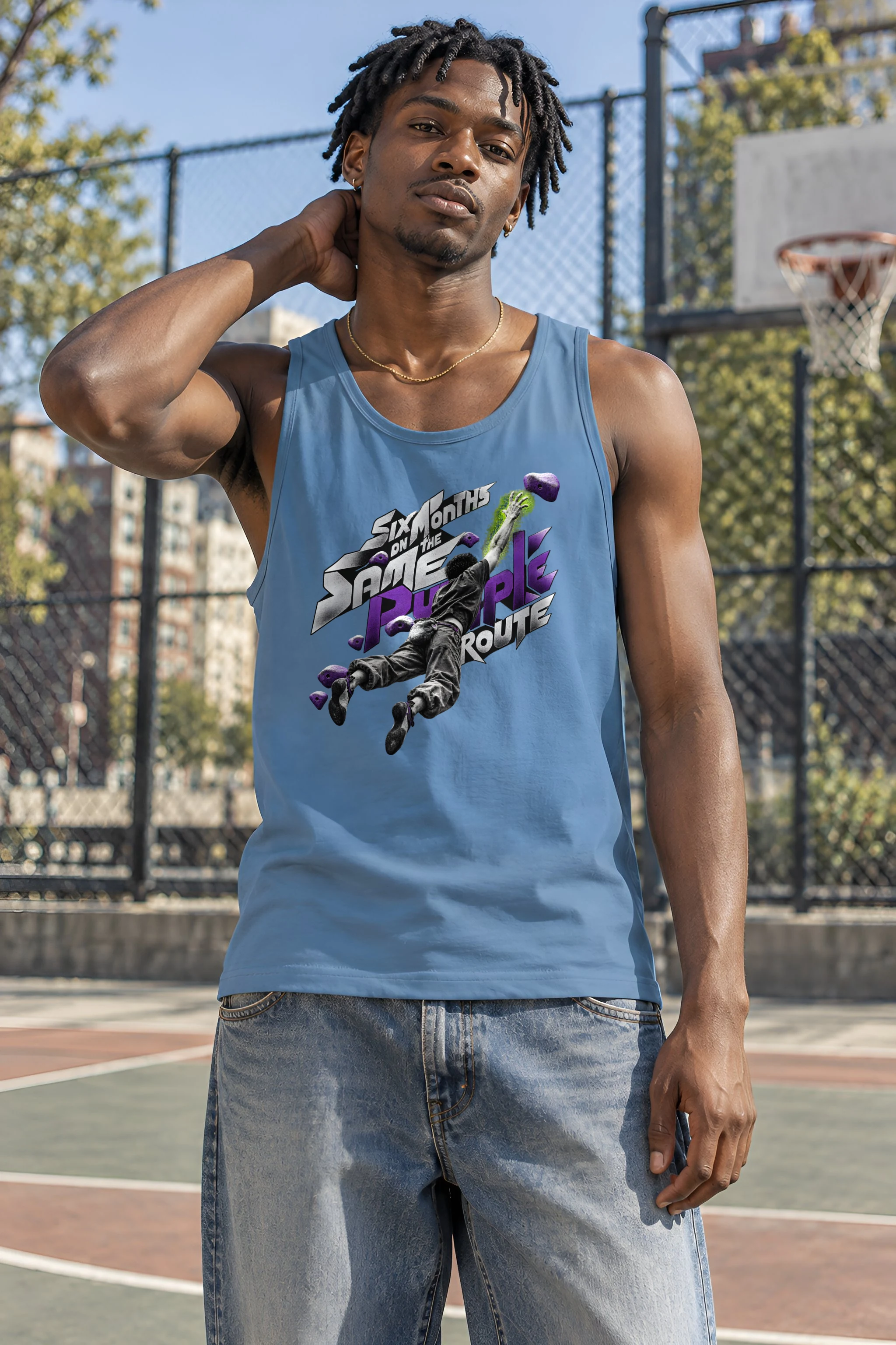 "The Same Purple Route" Unisex Jersey Tank