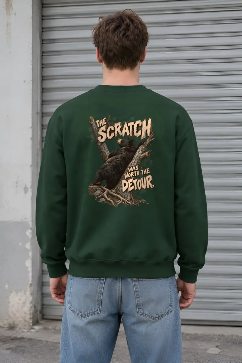 "The Scratch Was Worth the Detour" Heavy Blend Unisex Crewneck Sweatshirt