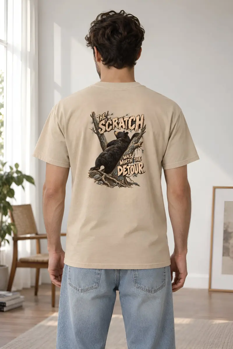 “The Scratch Was Worth the Detour” Heavyweight Unisex Crewneck T-shirt