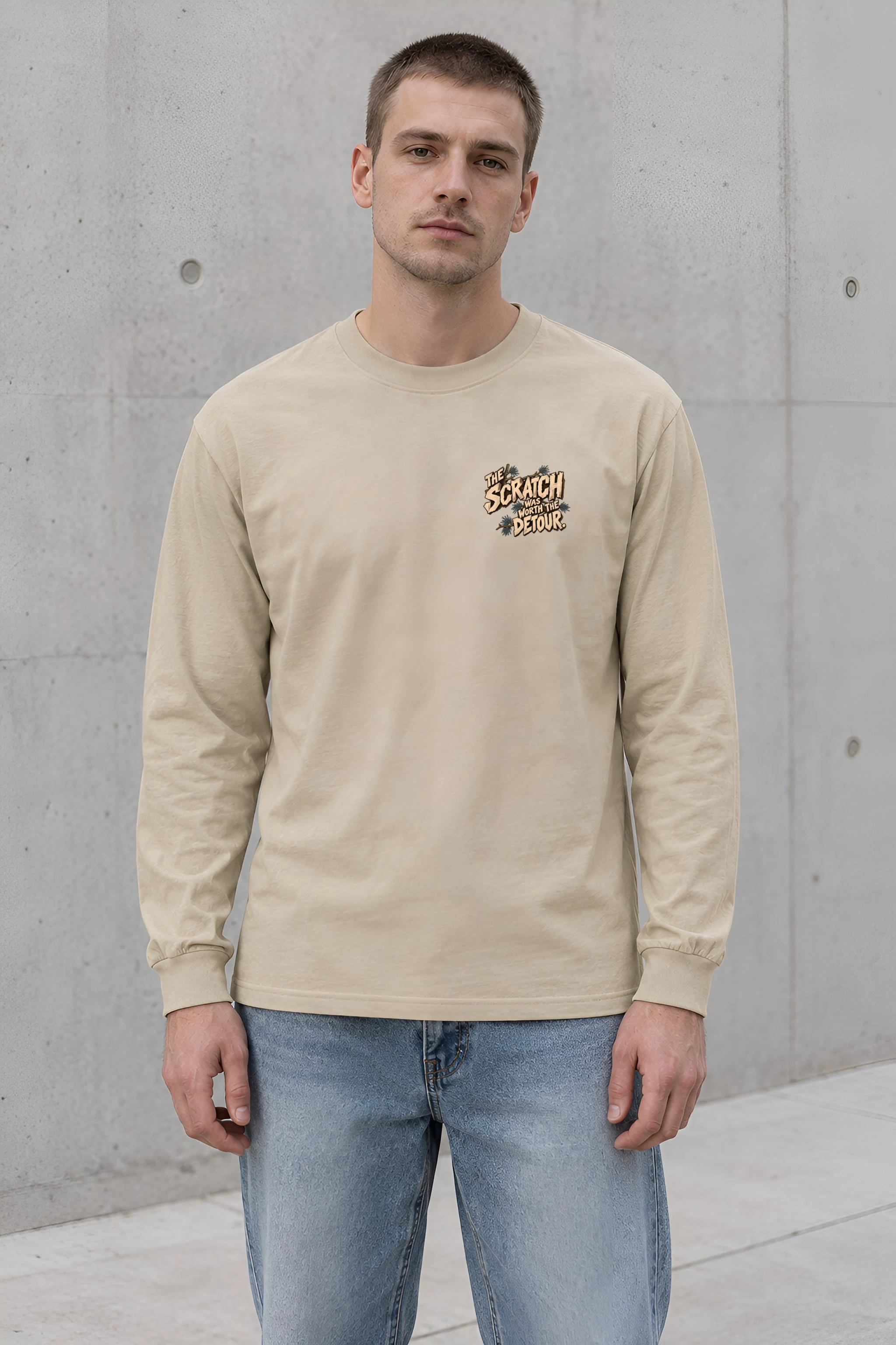 "The Scratch Was Worth The Detour" Unisex Longsleeve T-shirt