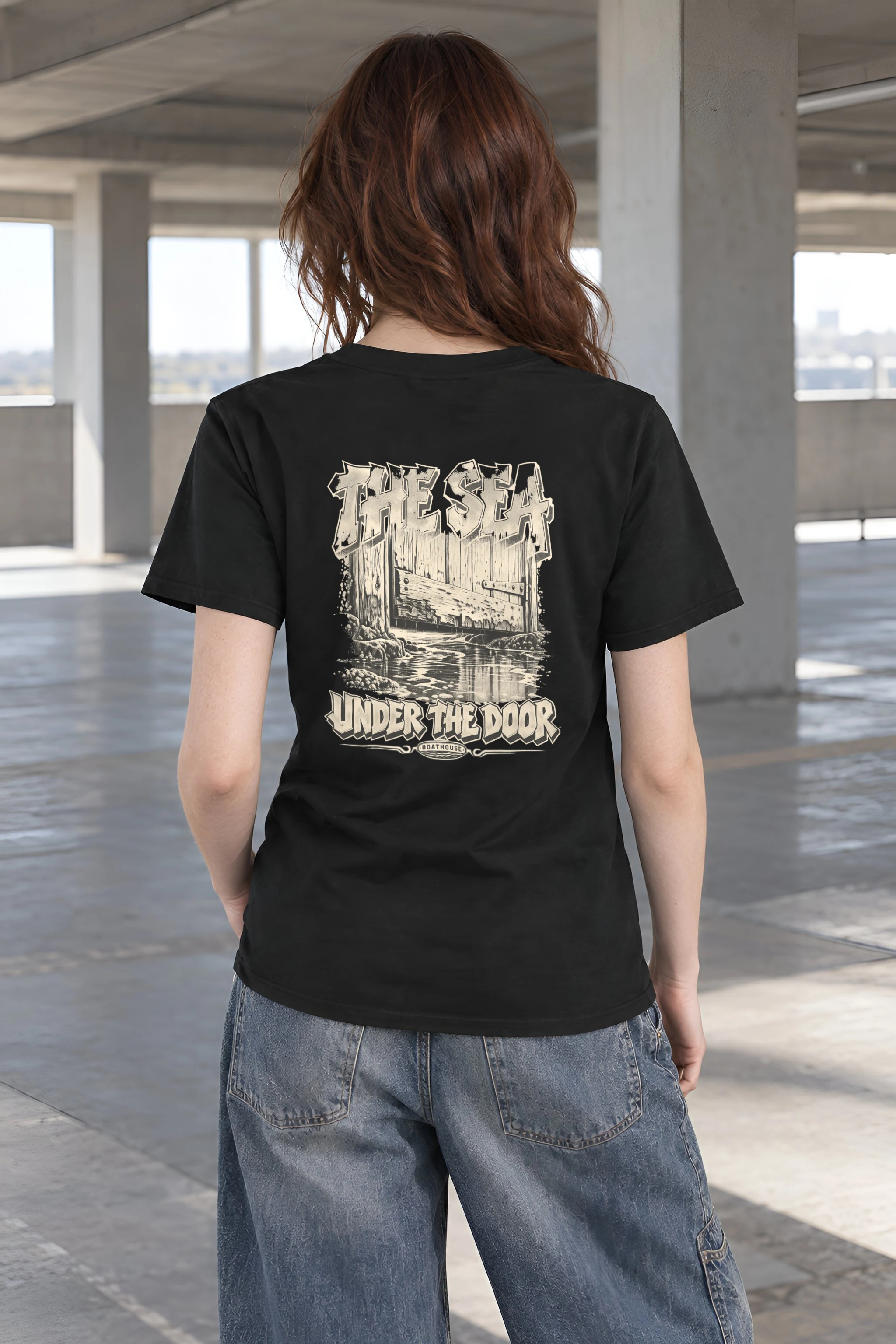 "The Sea Under the Door" Heavyweight Unisex Crewneck T-shirt