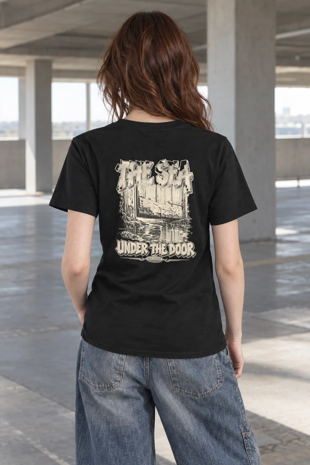 "The Sea Under the Door" Heavyweight Unisex Crewneck T-shirt