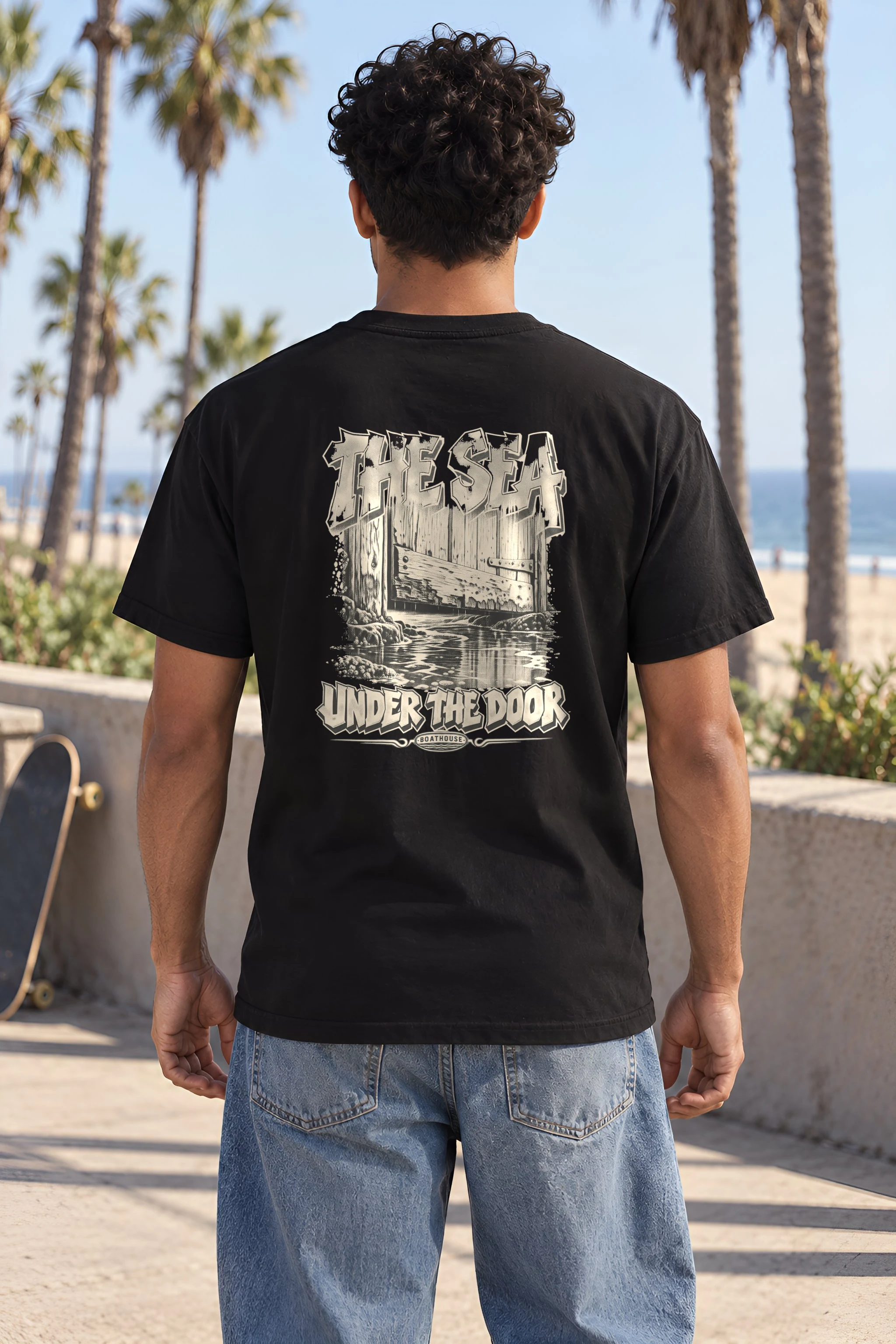 "The Sea Under the Door" Heavyweight Unisex Crewneck T-shirt