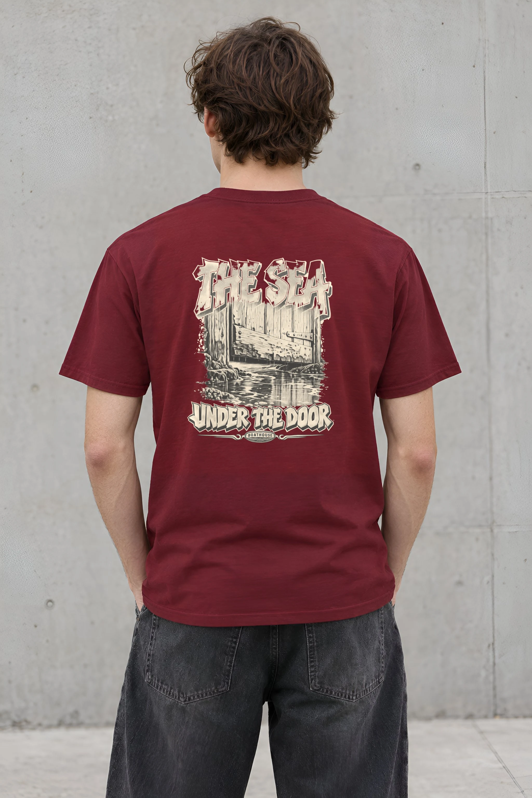 "The Sea Under the Door" Heavyweight Unisex Crewneck T-shirt