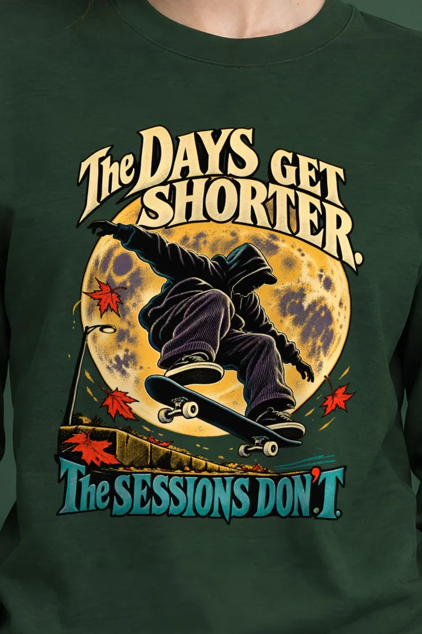 "The Sessions Don’t" Unisex Longsleeve T-shirt - the graphic up close