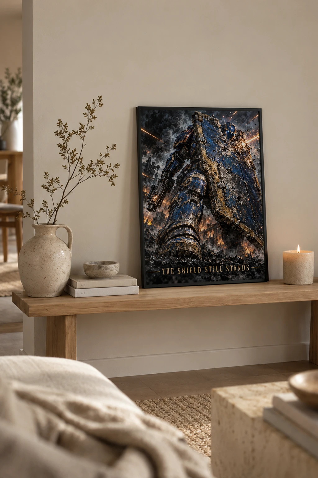 "The Shield Still Stands" Premium Wooden Framed Poster