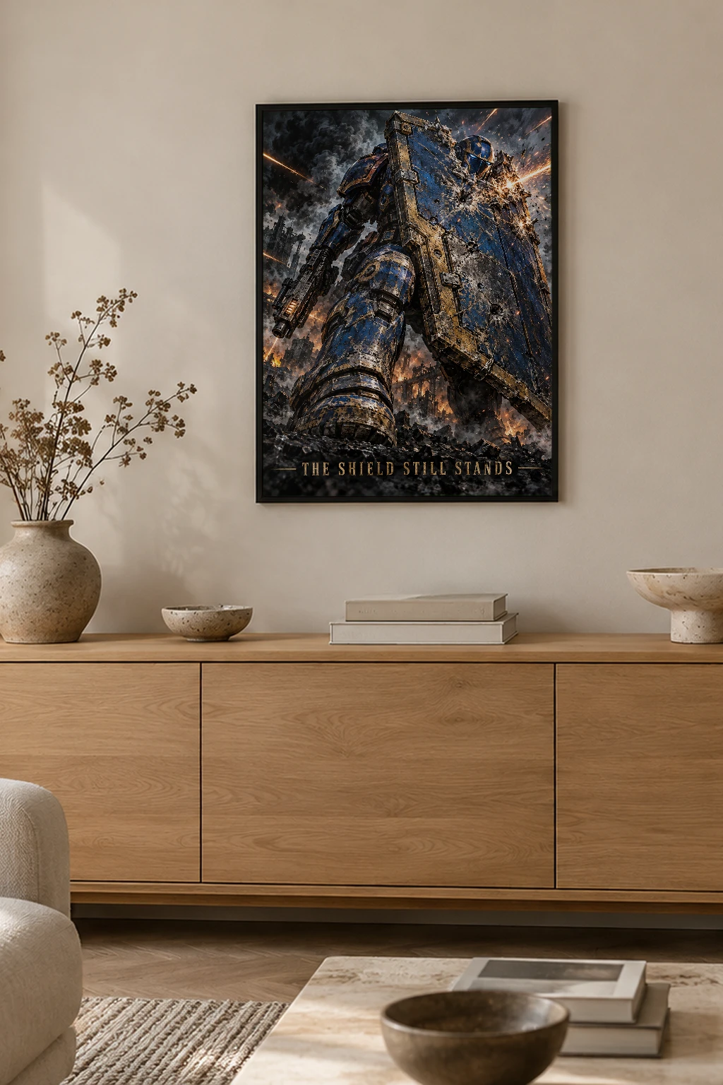 "The Shield Still Stands" Premium Wooden Framed Poster
