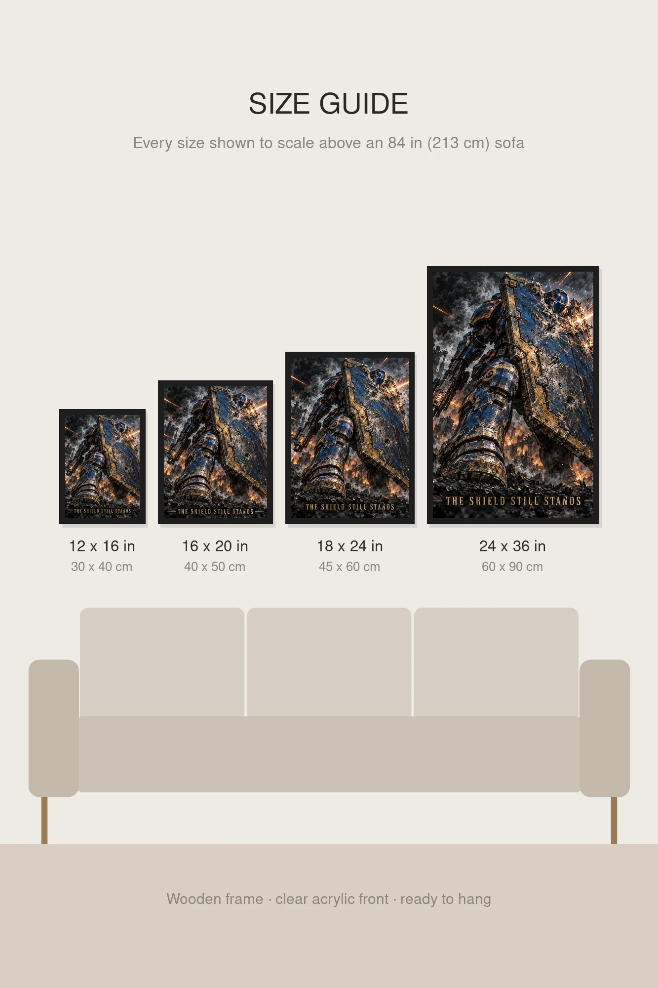 "The Shield Still Stands" Premium Wooden Framed Poster