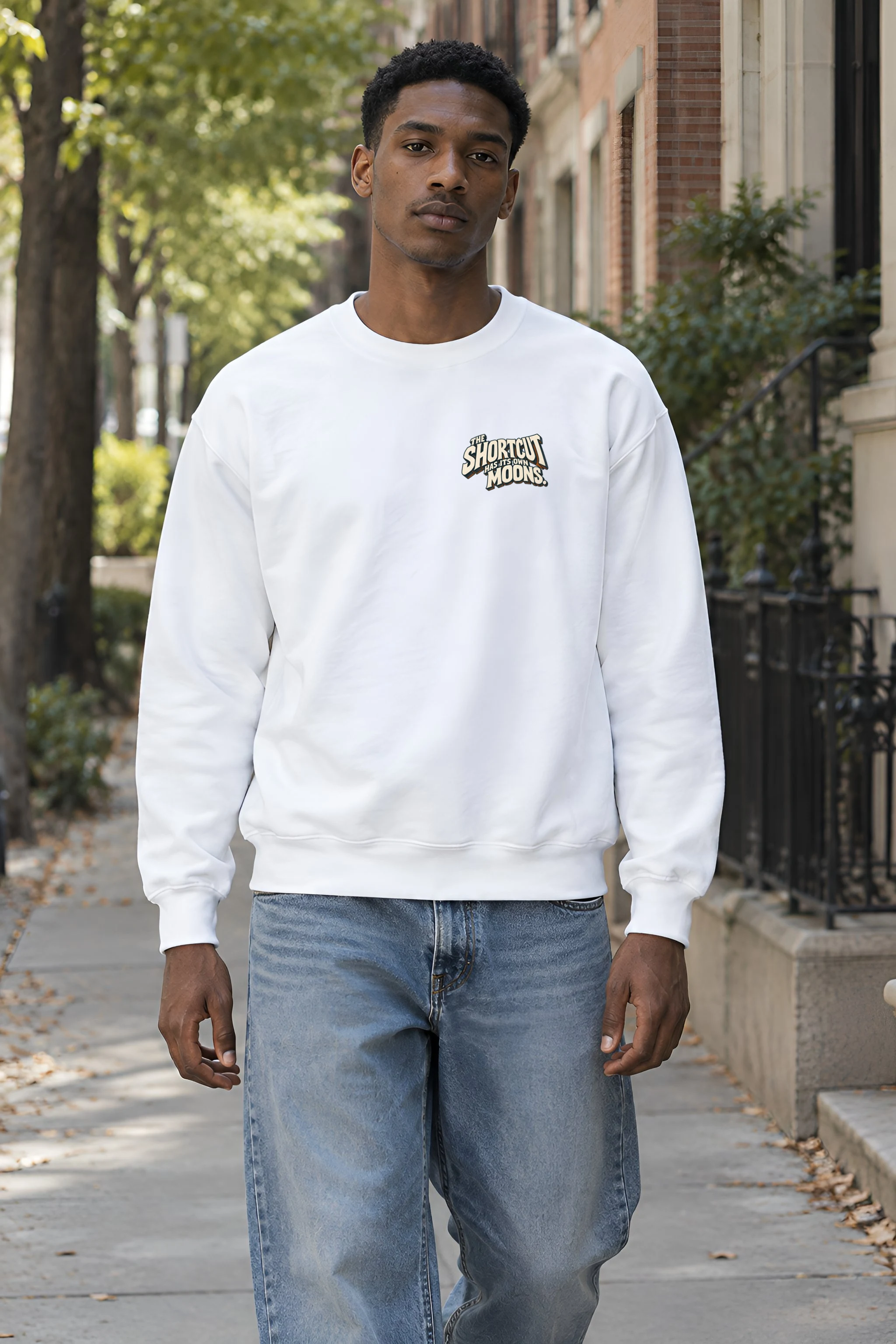 "The Shortcut Has Its Own Moons" Heavy Blend Unisex Crewneck Sweatshirt