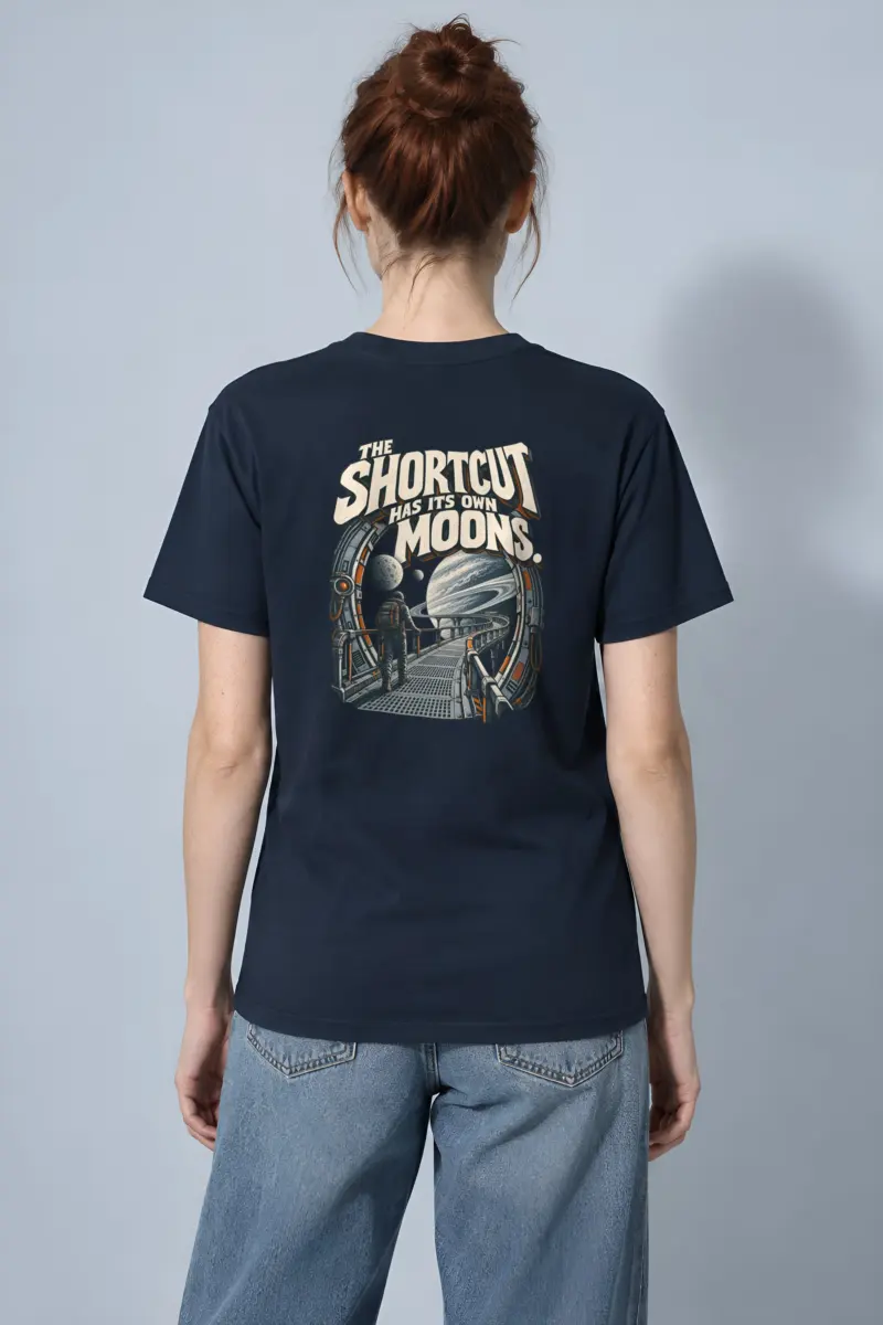 “The Shortcut Has Its Own Moons” Heavyweight Unisex Crewneck T-shirt