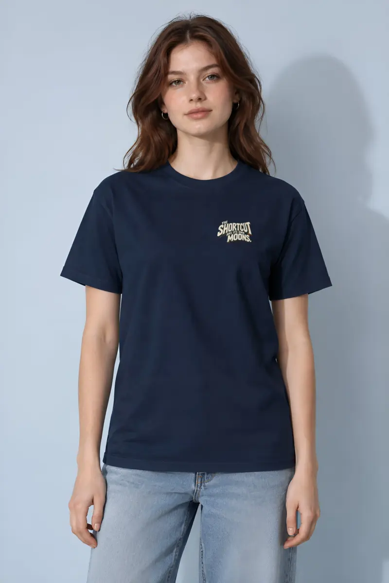 "The Shortcut Has Its Own Moons" Heavyweight Unisex Crewneck T-shirt