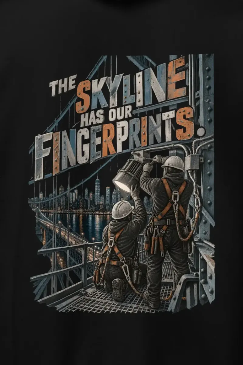 "The Skyline Has Our Fingerprints" Heavy Blend Unisex Pullover Hoodie - the graphic up close