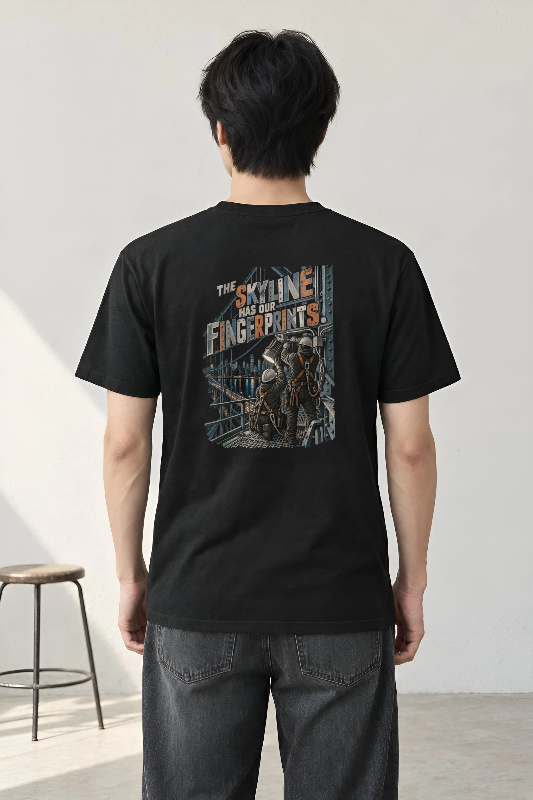 "The Skyline Has Our Fingerprints" Heavyweight Unisex Crewneck T-shirt