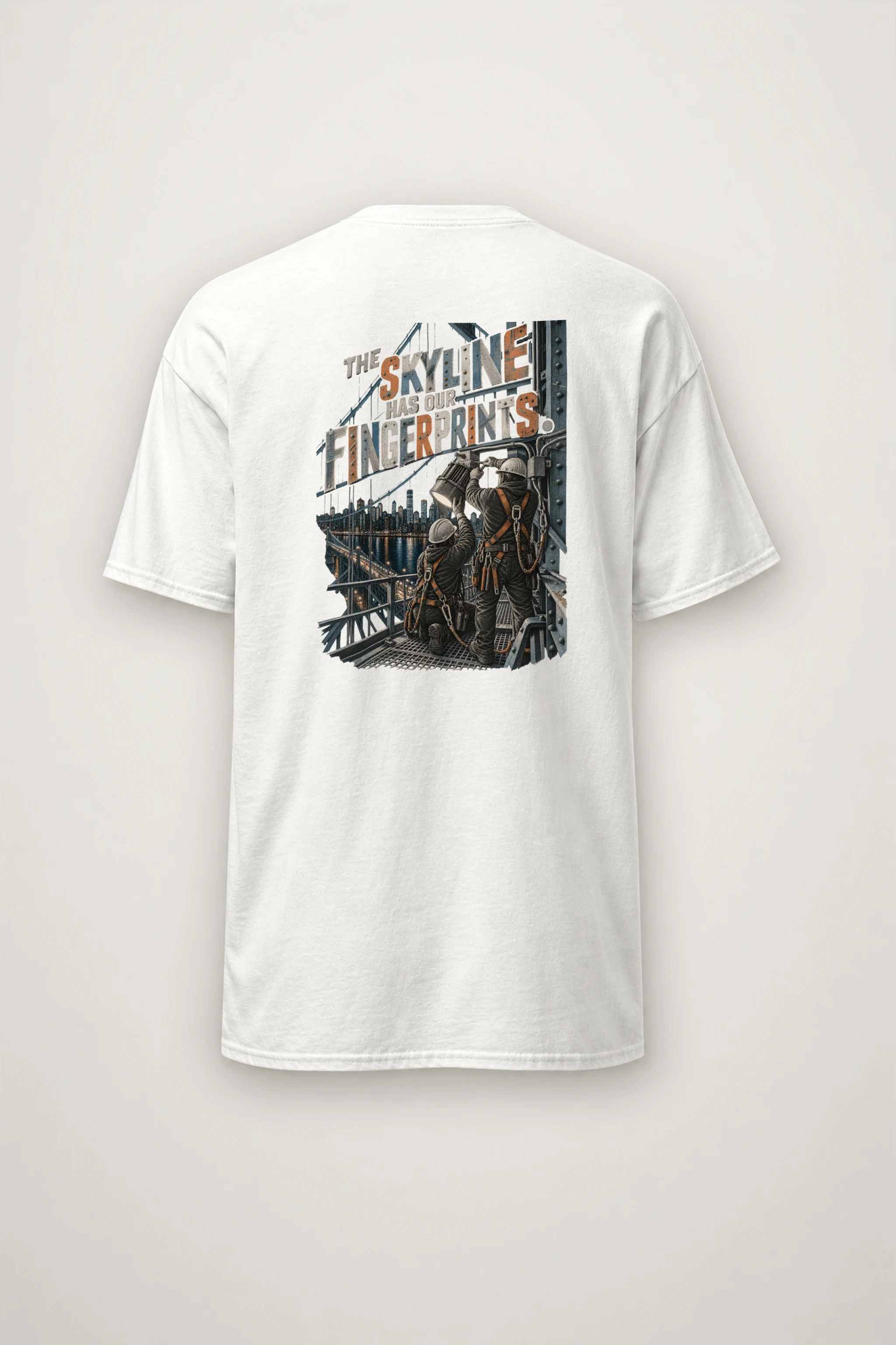 "The Skyline Has Our Fingerprints" Heavyweight Unisex Crewneck T-shirt