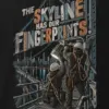 "The Skyline Has Our Fingerprints" Men's Oversized Heavyweight Crewneck T-Shirt