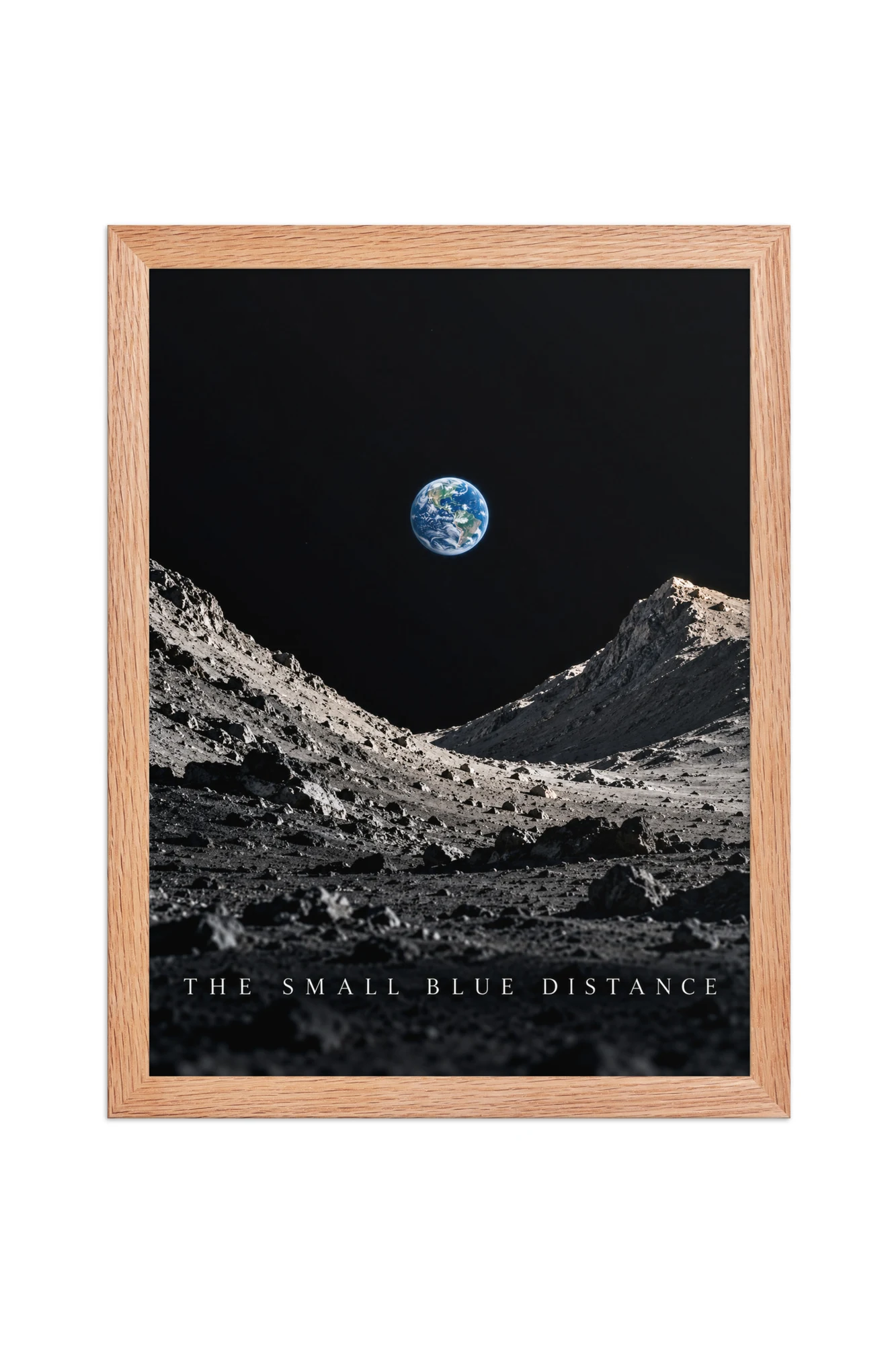 "The Small Blue Distance" Premium Wooden Framed Poster