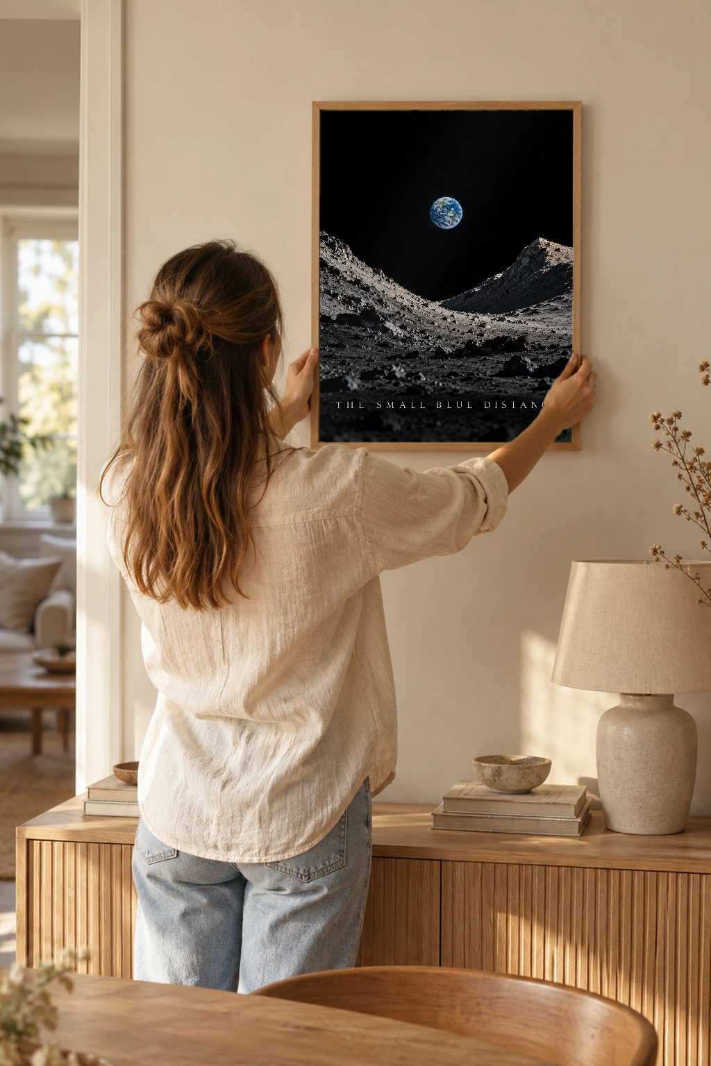 "The Small Blue Distance" Premium Wooden Framed Poster