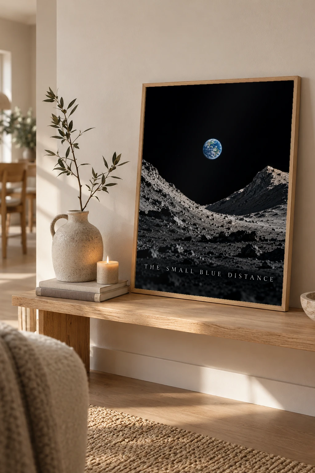 "The Small Blue Distance" Premium Wooden Framed Poster