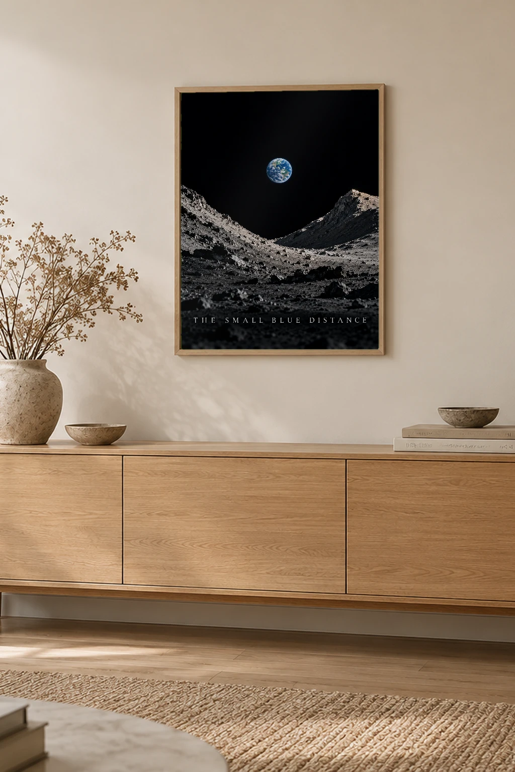 "The Small Blue Distance" Premium Wooden Framed Poster