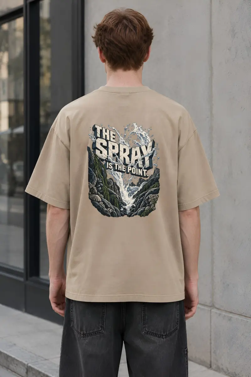 "The Spray Is the Point" Unisex Oversized Heavyweight Crewneck T-Shirt