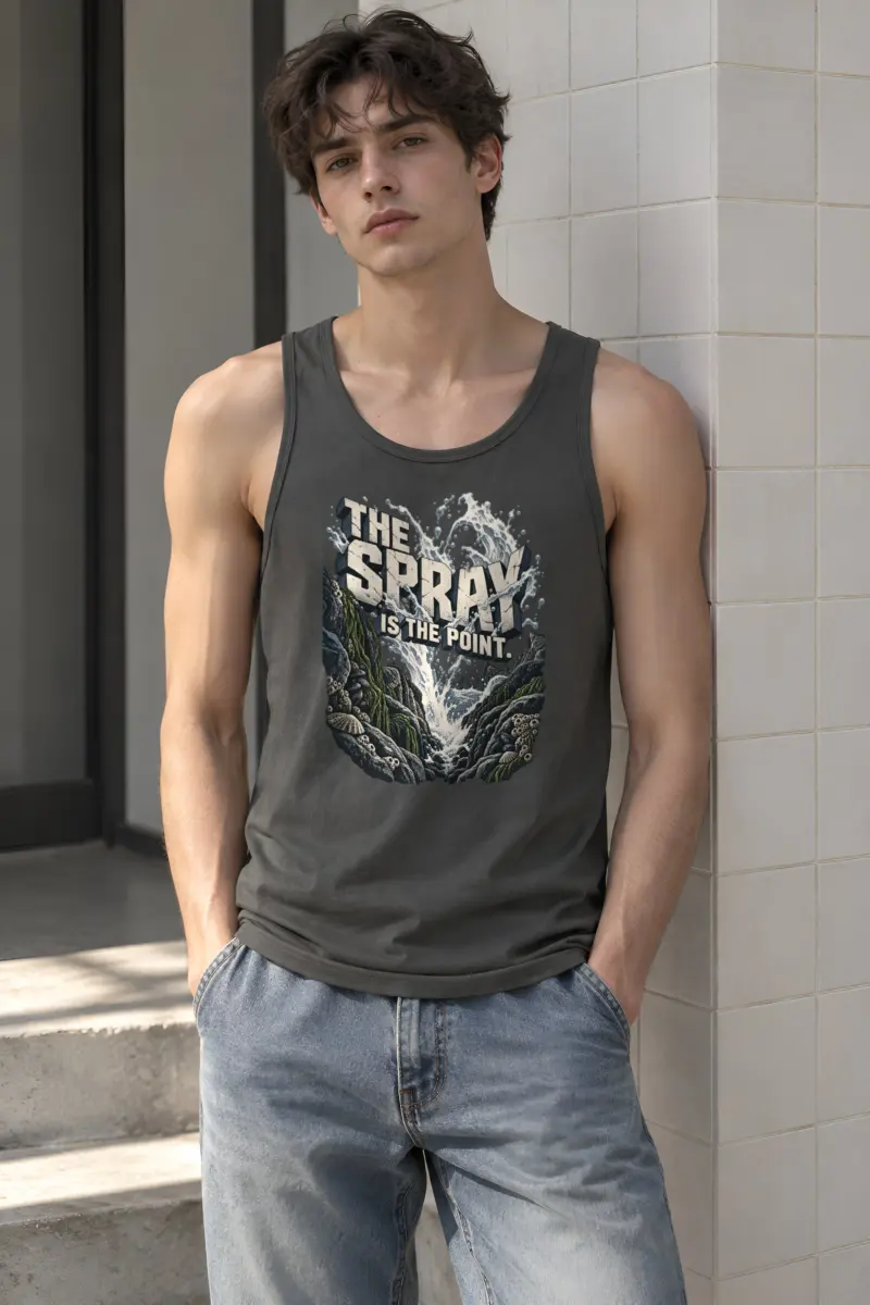 “The Spray Is the Point” Unisex Jersey Tank