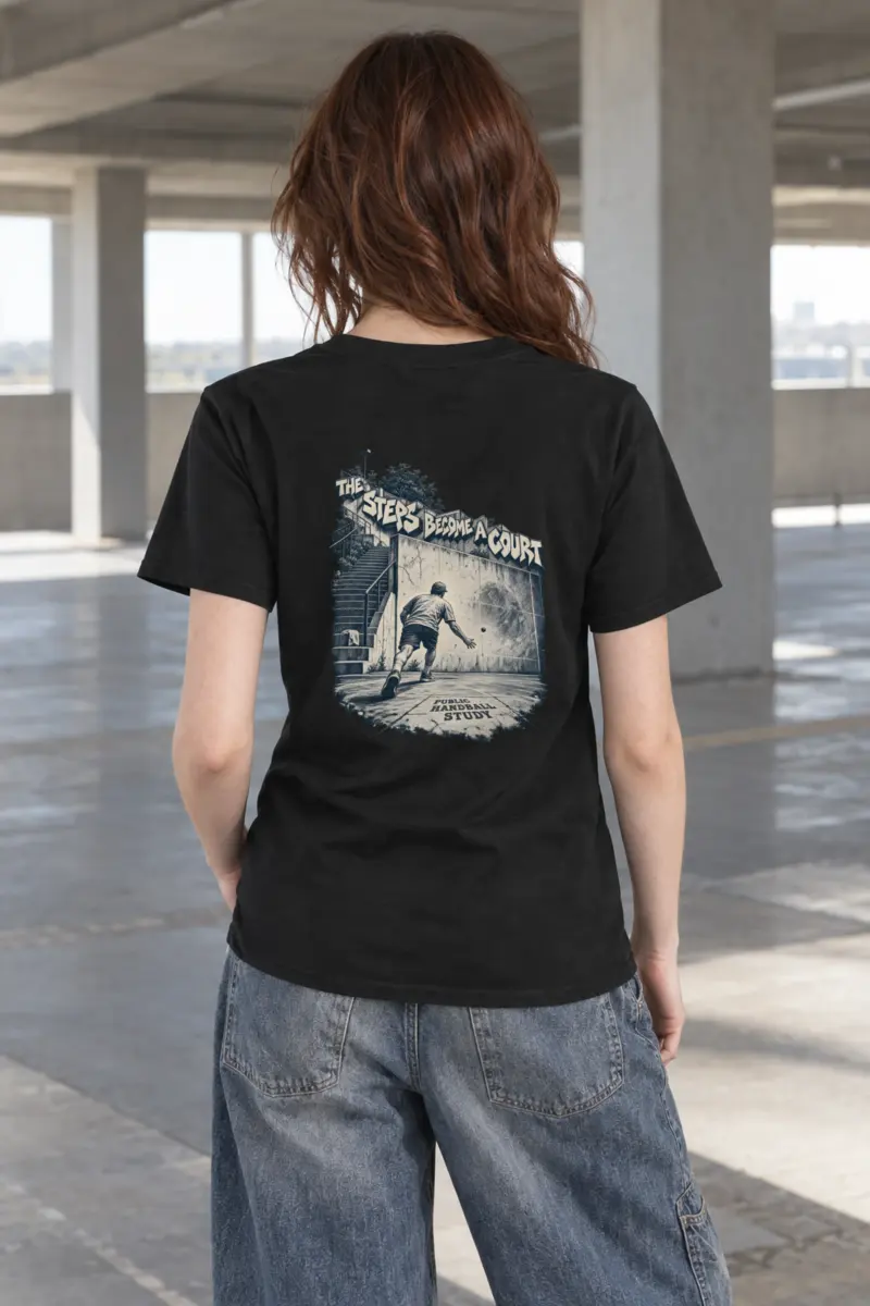 "The Steps Become a Court" Heavyweight Unisex Crewneck T-shirt